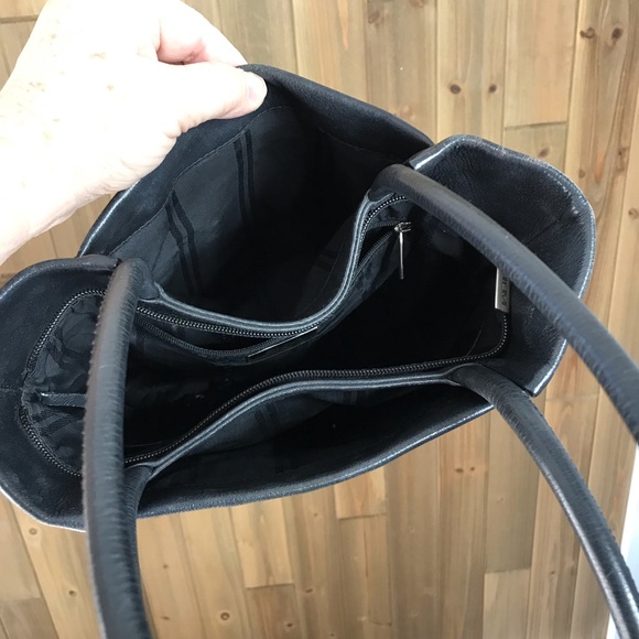 Tumi Womens All Leather Black Top Handle Tote Handbag - Picture 13 of 16